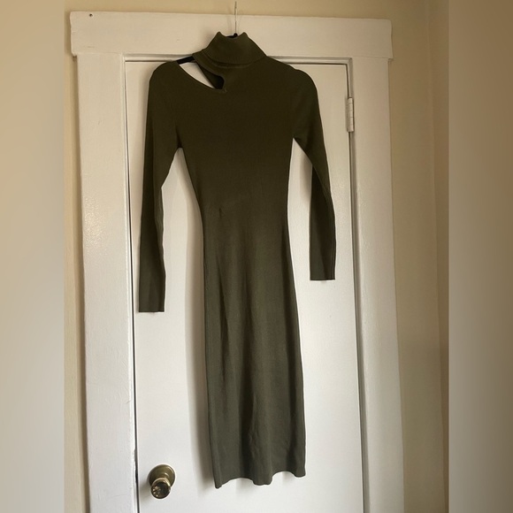Venus Forest Green Cut out MIDI Bodycon dress Size Small - Picture 5 of 11